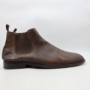 Frye Taylor Chelsea Men's US Size 11.5 Brown Leather Ankle Pull On Boots